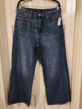 GAP Wide Leg Jeans in Medium-Dark Blue Wash